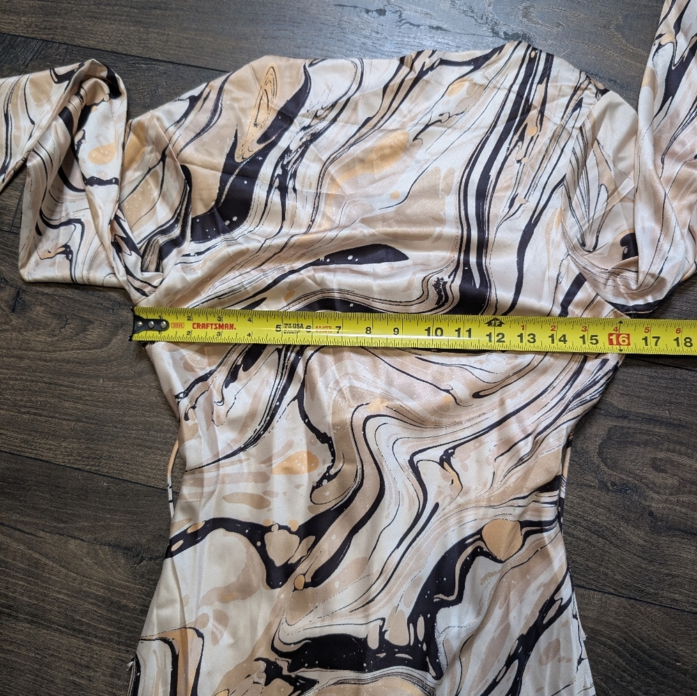 Lost And Wonder Opulance Vintage Retro Marble Print Dress See Description Small - Picture 11 of 11